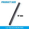 1/2" x 10" Black Painted Iron Pipe, Home TZH 10