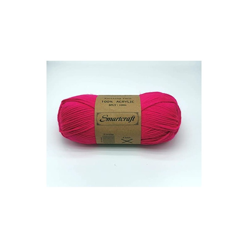 Smartcarft Super Soft Glossy Knitting Yarn 100g 8ply Acrylic Baby