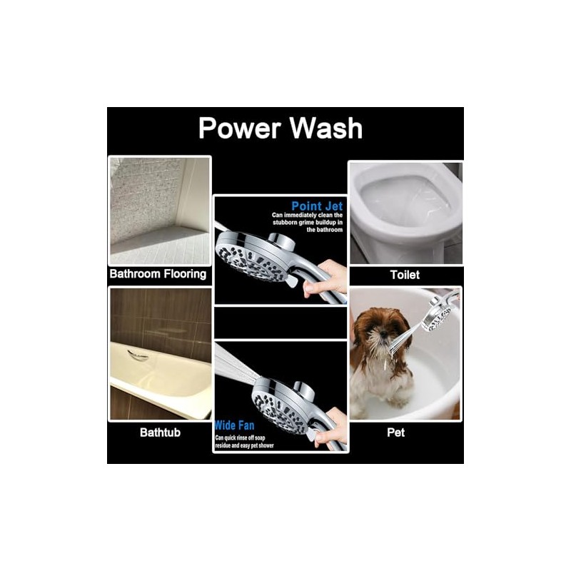 High Pressure Shower Head with Magnetic Back Fixed Base Design,Handheld
