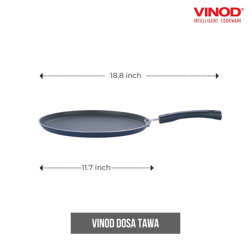 Vinod Cookware Dosa Griddle (Tawa) with Induction Base - 100%