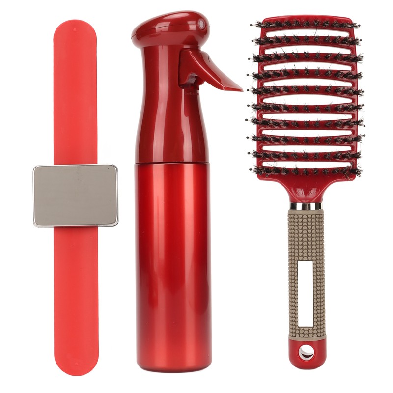 Detangling Curved Vent Brush Spray Bottle Hair Clip Pin Wristband