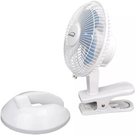 Brentwood Kool Zone Clip On Desk Fan 2-Speed 6-inch White