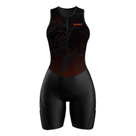 Sparx Sports Sparx Women Triathlon Suit Tri Short Racing Cycling Swim Run, Black Skin, X-Large