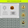 TIRYTU Titanium Flange Nut M8x1.25, Gold