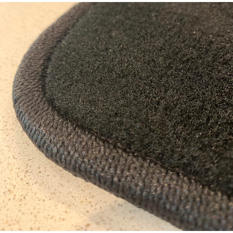 Custom Fit Front & Rear Carpet Floor Mats, Black, Compatible
