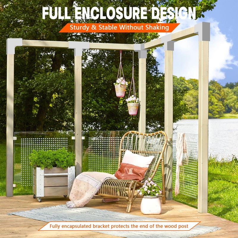 ITeVe.GD Pergola DIY Bracket Kits,2-Way L Shaped Corner Brackets for