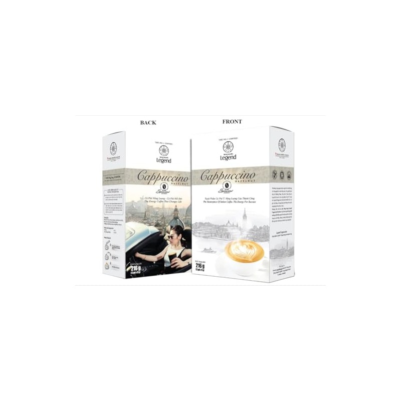 1 Pack - Instant Coffee Cappuccino Hazelnut Flavor - Cappuccino
