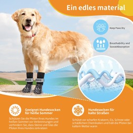 Double-Sided Non-Slip Dog Socks with Adjustable Strap Traction Control for Indoor Use on Hardwood Floors for Dog Shoes Paw Protection (Black, XL-2.0)