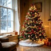 YGWAPJL White Faux Fur Christmas Tree Skirt 50cm / 19.7"
