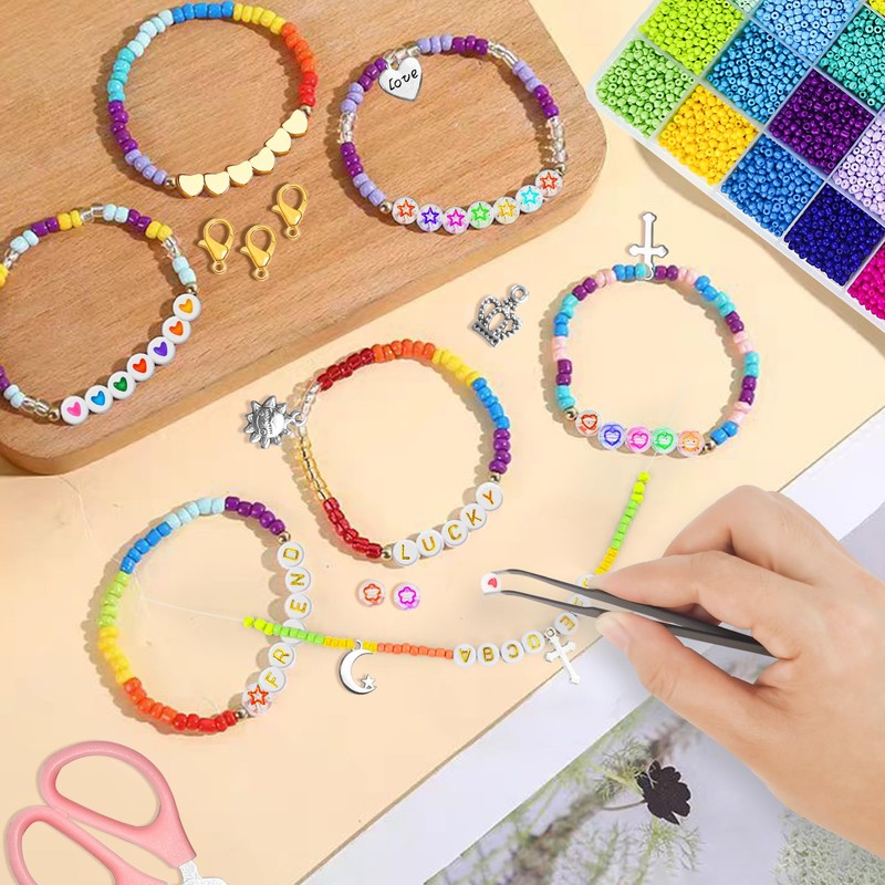 HavaCue 11365 Pieces Beads for Bracelets, 3 mm, 24 Colourful