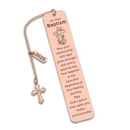Baptism Gifts for Girl Boys Catholic Christening Gifts First Communion Gifts for Girl Boy Teens Baptism Bookmark Christian Easter Basket Stuffers