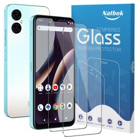Natbok 2 Pack Compatible with BLU G53 Screen Protector,Full Coverage 9H Tempered Glass Film,HD Clear Scratch Resistant,Bubble-Free for BLU G53 Screen Protector