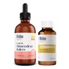 Hebbe Cosmetics HDS6 TTM8 Kit Aceite De Almendras 120 Ml Y Vitamina E 50 G
