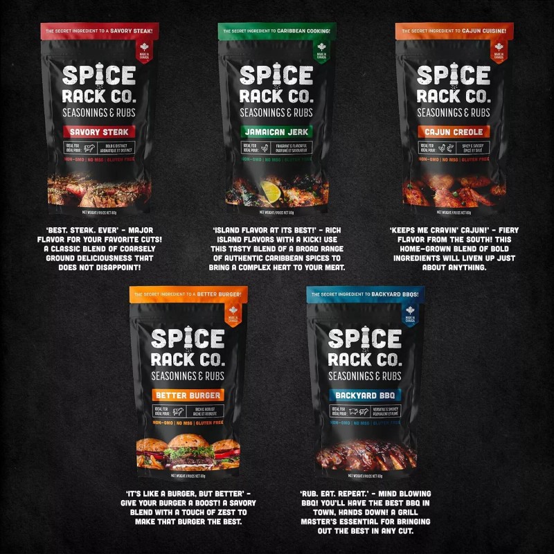 Spice Rack Co. BBQ Spices And Rubs Gift Set -