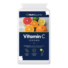 NutriQuarter Vitamin C 1000mg High Strength Tablets – 120 Count – Immune Support & Antioxidant