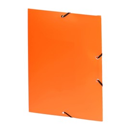 Viquel 3-Flap Polypropylene Folder With Elasticated Fasteners, A4, Orange
