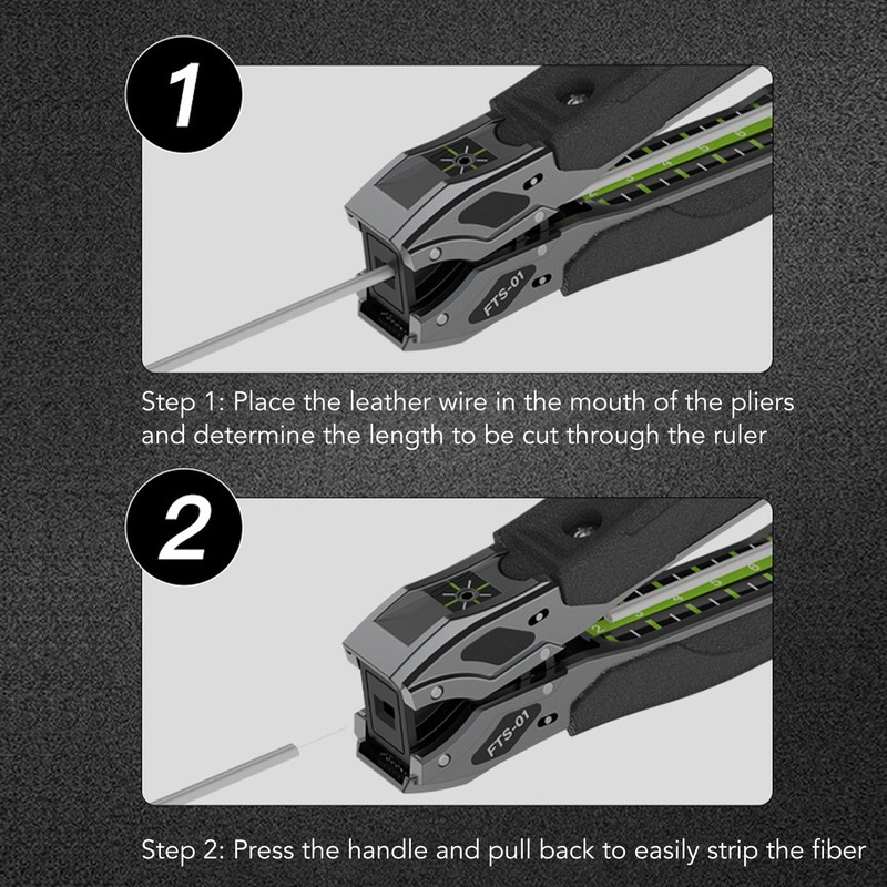 Optical Fiber Drop Cable Stripper 2‑3mm Leather Wire Optic Stripping