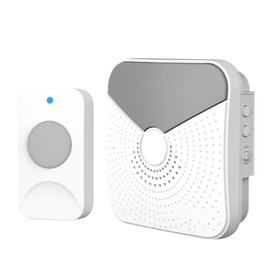 Newhouse Hardware Battery-Operated Wireless Chime with Flashing LED Light for Hearing Impaired