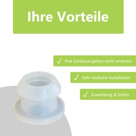 FeJu Key Stop, Key Lock, Rubber Plugs for Keyholes, Prevents Key from Falling Out, High-Quality Rubber for Optimal Fit, Set of 5, Transparent