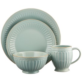 Lenox Ice Blue French Perle Groove 4Pc Place Set, 6.95 LB