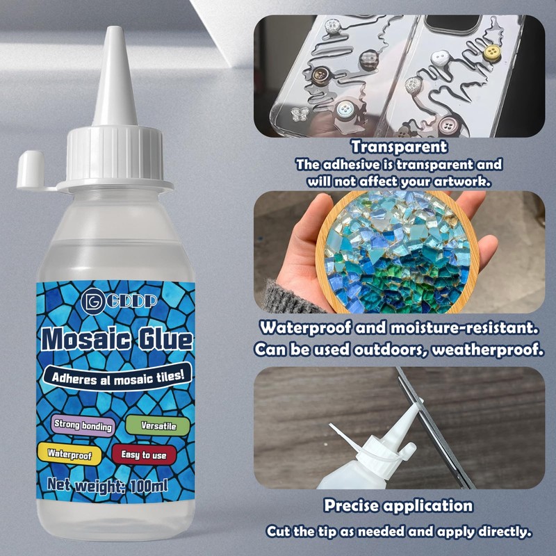 GDDP 200ml Clear Mosaic Tile Glue, Waterproof and Moisture Proof