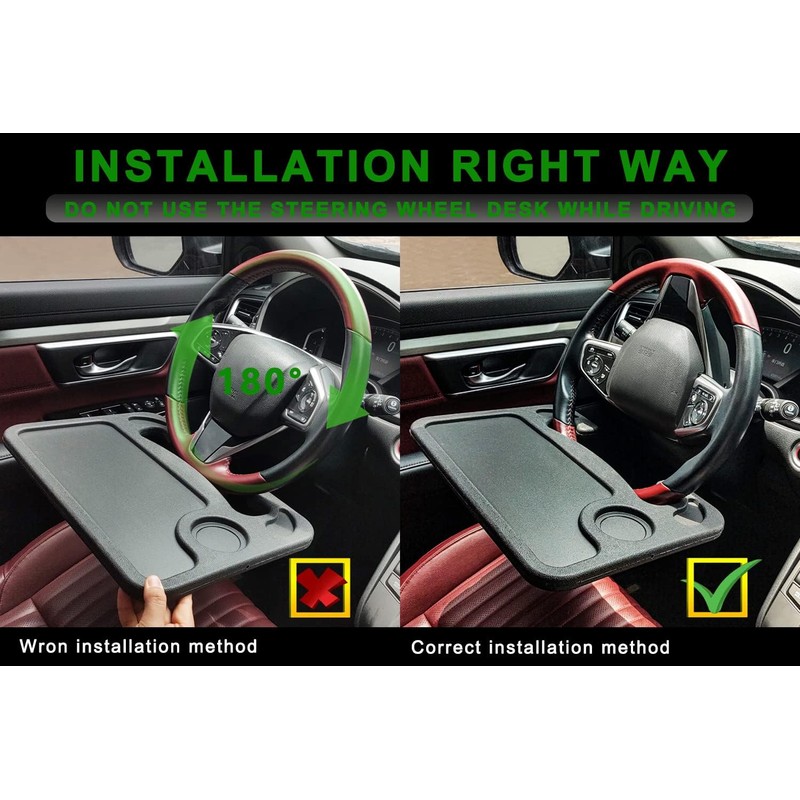 Steering Wheel Tray, Car Table Tray, Steering Wheel Desk for