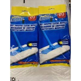 Scrub Buddies 2 SCRUB BUDDIES Wet Sweeper Refill Cloths 40 Ct Swiffer 8" x 11.5" 2X1