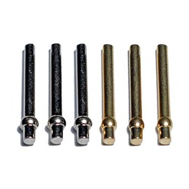 Standard Metal Cribbage Pegs with Velvet Pouch - Set of 6 (3 Brass, 3 Silver) by WE Games                                                             