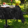 SIEDYCV Natural Black Grey Marble Tablecloth, 52x70 Inch Abstract Modern
