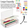 Meiikun Pencil Box, Large Capacity Pencil Boxes 2 Compartments, Hard