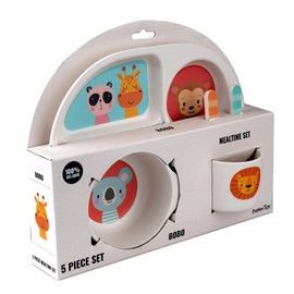 Barbo Toys - Children's Crockery Set - Bobo Tableware for Children from 6 Months - Plate, Cup & Bowl - BPA-Free Melamine Tableware - Baby Tableware - Food Set 4-Room - For Baby Gifts & Children