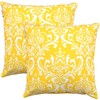 TreeWool (2 Pack Damask Accent Cushion Covers in Cotton Canvas