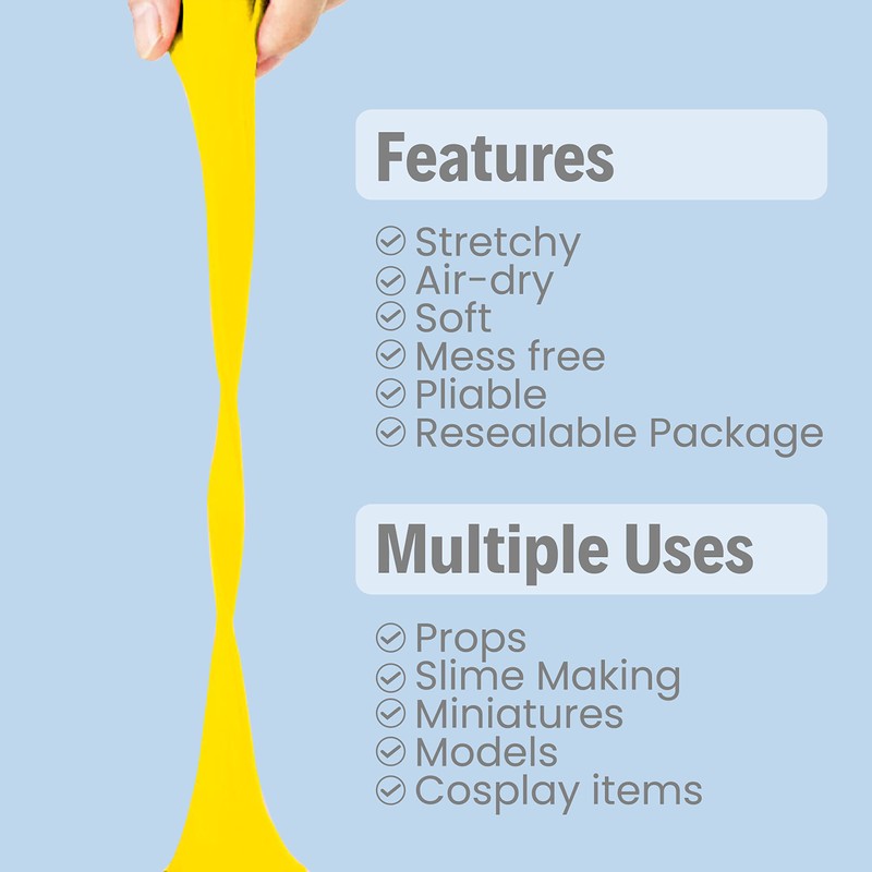 BOHS 500 Grams Yellow Muddy Slime & Foam Clay Air