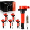 A-Premium Ignition Coil Pack and Iridium Spark Plugs Compatible with