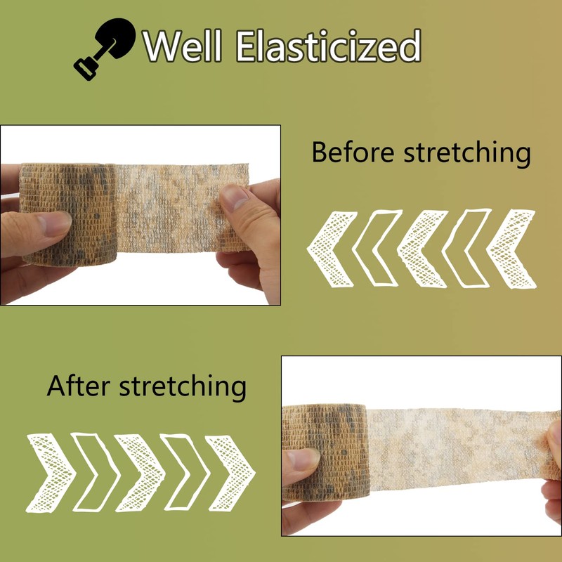 BOROLA Self-Adhesive Protective Camouflage Tape Cling Scope Wrap Camo Stretch