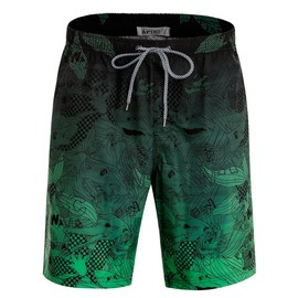 APTRO Men's Swim Trunks Swimming Shorts Board Shorts Quick Dry Beach Shorts Big and Tall Swim Shorts Green BS023 S