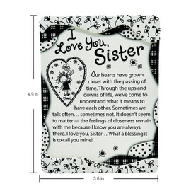 Blue Mountain Arts Sister Magnet with Easel Back—Birthday, Holiday, or Just Because Gift by Marci and the Children of the Inner Light, 4.9 x 3.6 Inches (I Love You, Sister)