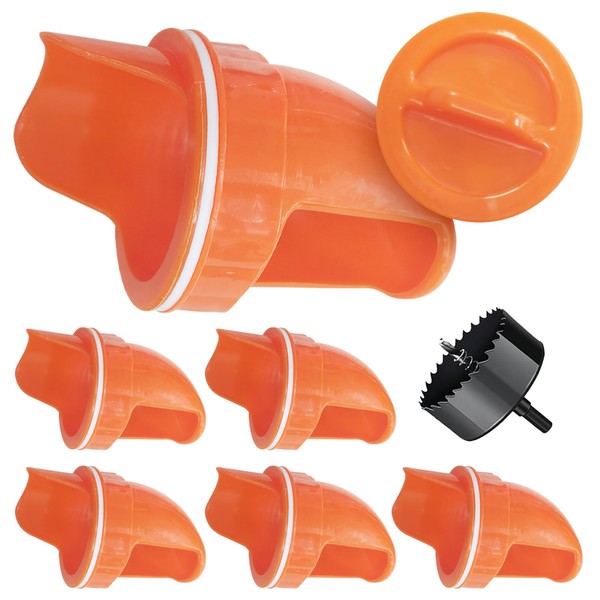 DIY Chicken Feeder Rain Proof Poultry Feeder Port Gravity Feed