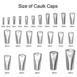 HARFINGTON 23pcs Caulking Finisher Kit Stainless Steel Caulk Nozzle Applicator Sealant Finishing Tool Kit for Bathroom Doors Windows