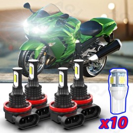AQJ LED Headlight for 2008 2009 2010 Suzuki GSXR 600 750 Pilot Light Plug n Play