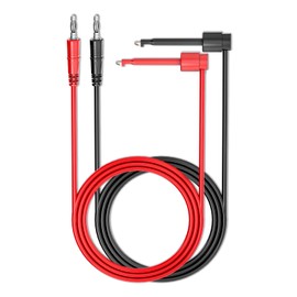 Goupchn - Juego de 2 conectores plátano para minigrabber (4 mm, cable de prueba de cobre suave, para multímetro, prueba eléctrica, 500 V, 5 A)
