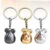 [CALLARON] 3pcs Mouse Keychain Mouse Key Ring Mouse Key Holder