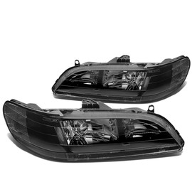 ‎DNA MOTORING Pair of Headlights Compatible with 98-02 Honda Accord,Black/Clear,HL-OH-HA98-BK-CL1