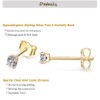 Gulicx 3 Pairs 2mmSilver 14K Gold Stud Earrings Set for