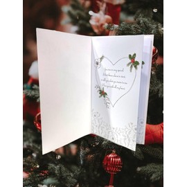 Wonderful Wife Christmas Card Handmade Glittered Ribbon Boxed Lavish Luxury Box TREE Christmas Card One Size Second Nature XLB044A