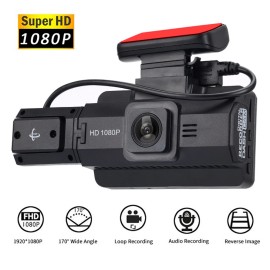 Unbranded 1080P Dual Lens Car DVR Driving Video Recorder Front And Inside Camera Dash Cam