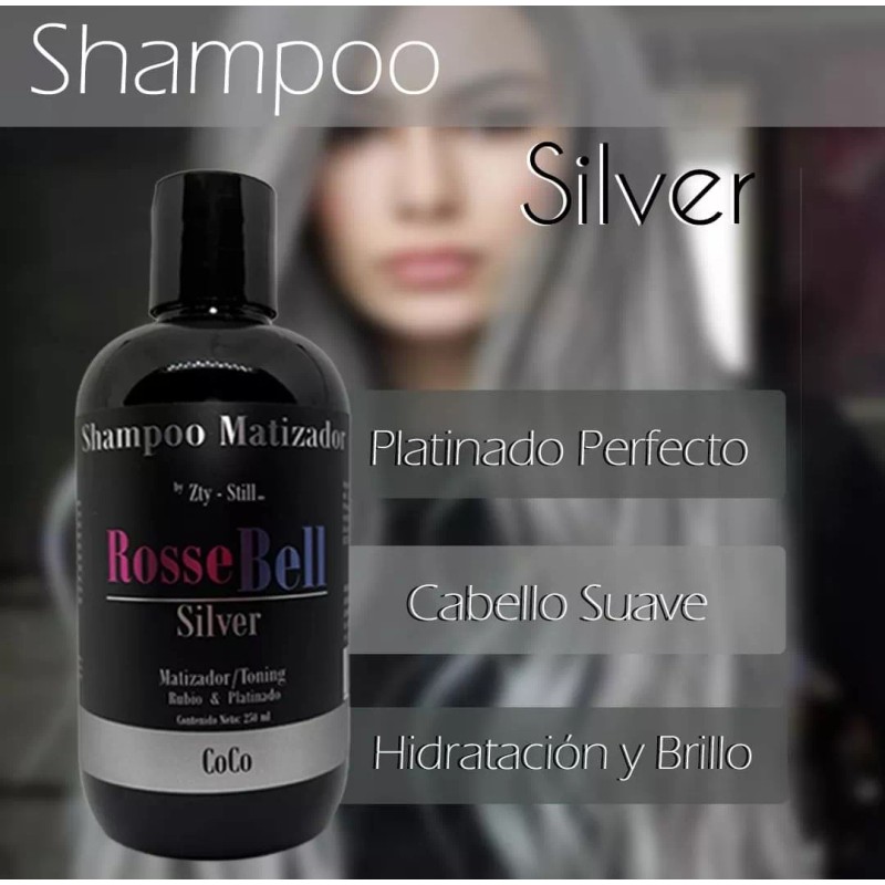RosseBell Shampoo Y Mascarilla Silver, Rose Bell