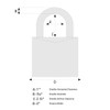 ABUS 180/50 Solid Brass Combination Padlock, Long Stainless Steel Shackle
