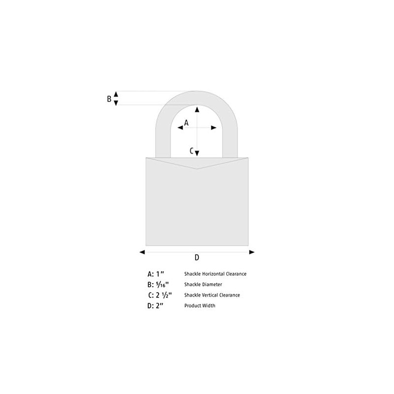 ABUS 180/50 Solid Brass Combination Padlock, Long Stainless Steel Shackle