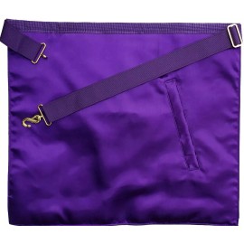 MASONIC PAST MASTER Synthetic  LEATHER APRON EMBROIDERED Purple